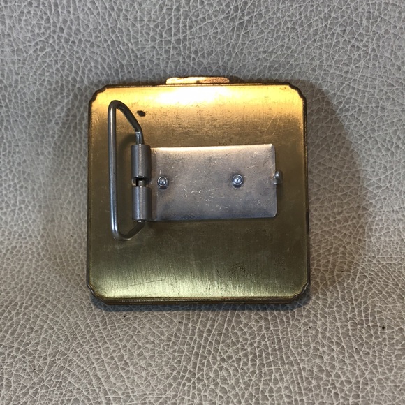 Vintage Belt Buckle Compact Mother of Pearl - Picture 3 of 3
